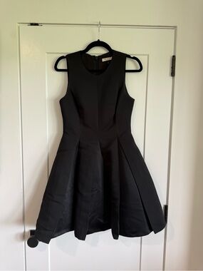 Halston Heritage Black Sleeveless Fit-and-Flare Dress